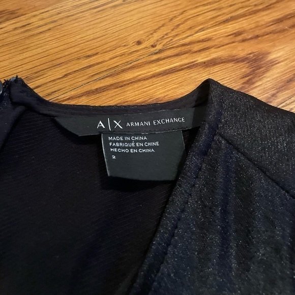 Armani Exchange Black Dress Size 2 - Picture 5 of 8